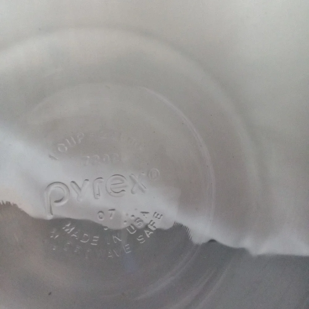 Pyrex 7202 Clear Glass 1 Cup 236ml Round Storage Prep Bowl Made in USA Microwave